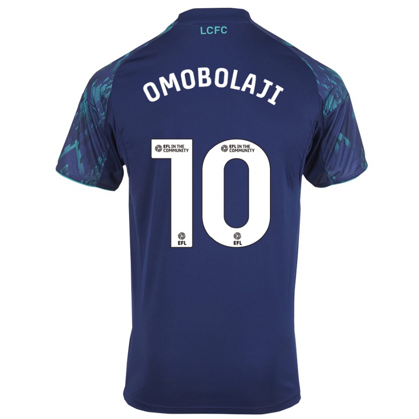 ילדים כדורגל Laolu Omobolaji #10 כחול נייבי ירוק לבן הרחק ג'רזי 2025/26