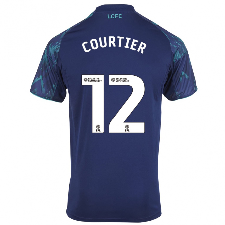 ילדים כדורגל Ben Courtier #12 כחול נייבי ירוק לבן הרחק ג'רזי 2025/26