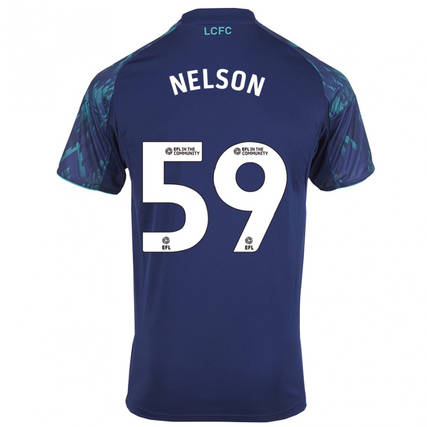 ילדים כדורגל רוני נלסון #59 כחול נייבי ירוק לבן הרחק ג'רזי 2025/26