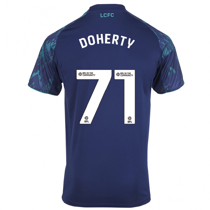 ילדים כדורגל ארלו דוהרטי #71 כחול נייבי ירוק לבן הרחק ג'רזי 2025/26