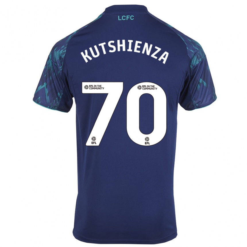 ילדים כדורגל ג'ספר קוטשיינזה #70 כחול נייבי ירוק לבן הרחק ג'רזי 2025/26