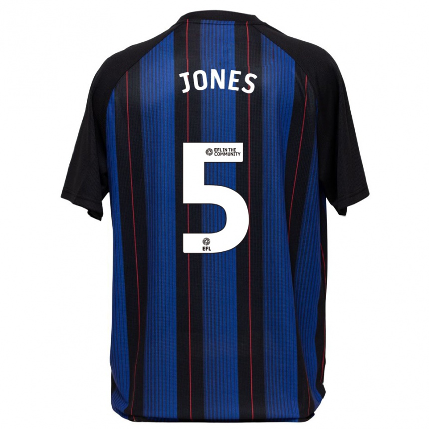 ילדים כדורגל אלפי ג'ונס #5 כחול שחור הרחק ג'רזי 2025/26