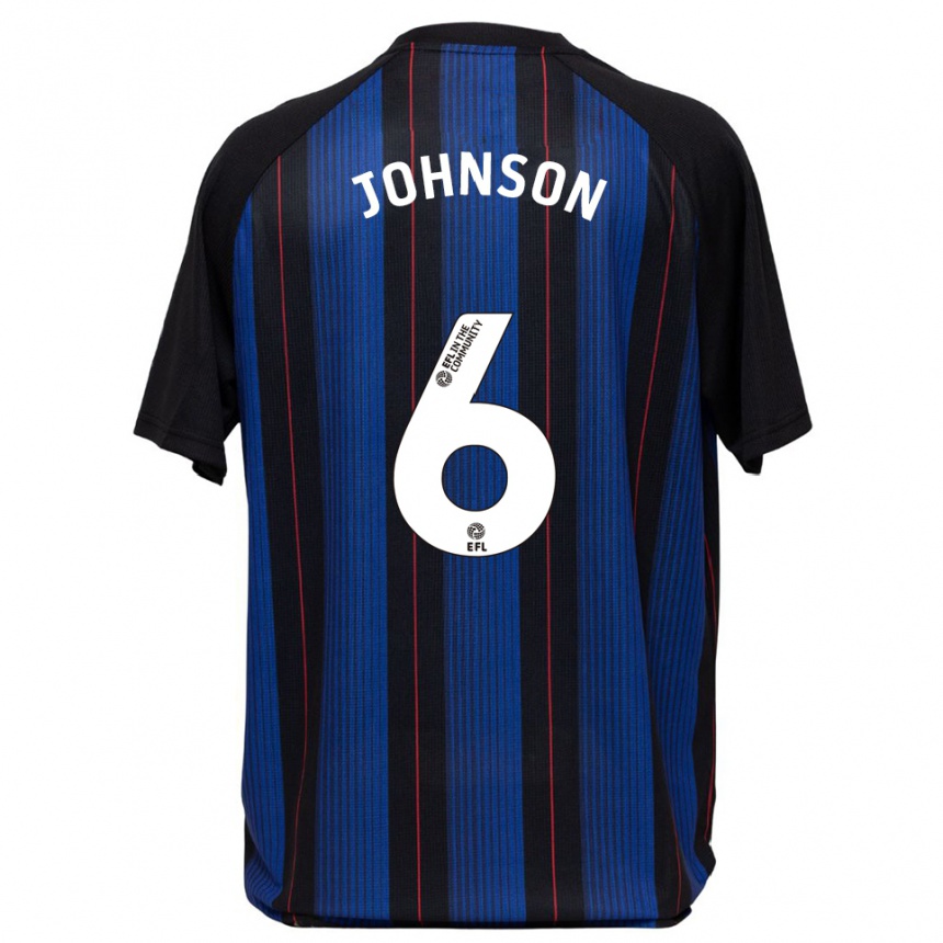 ילדים כדורגל Brayden Johnson #6 כחול שחור הרחק ג'רזי 2025/26