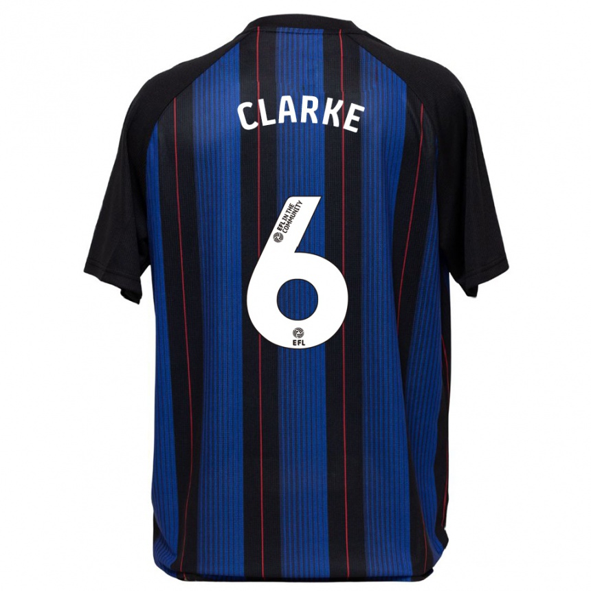 ילדים כדורגל Alexander Clarke #6 כחול שחור הרחק ג'רזי 2025/26