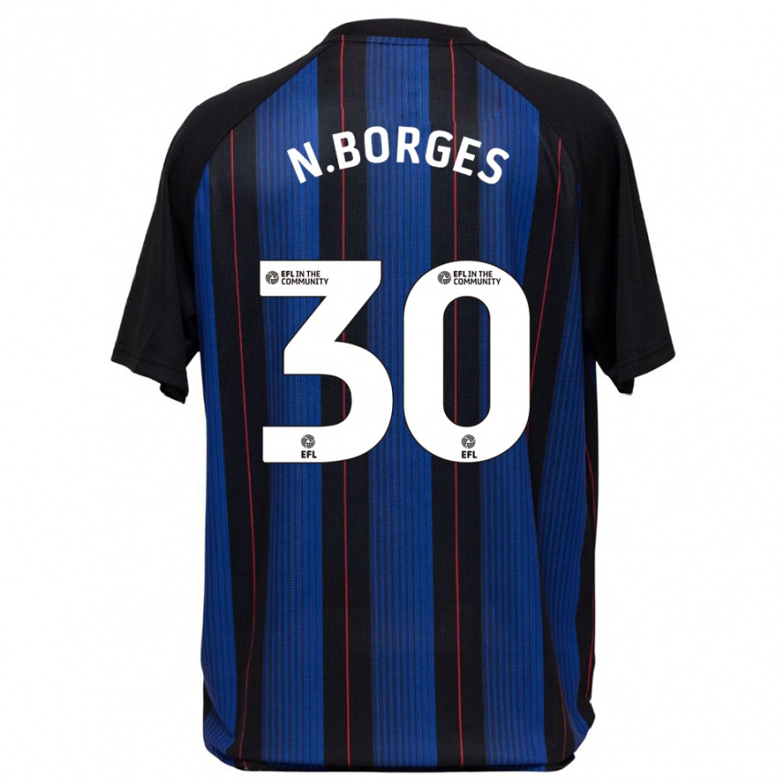 ילדים כדורגל נטו בורז׳ס #30 כחול שחור הרחק ג'רזי 2025/26