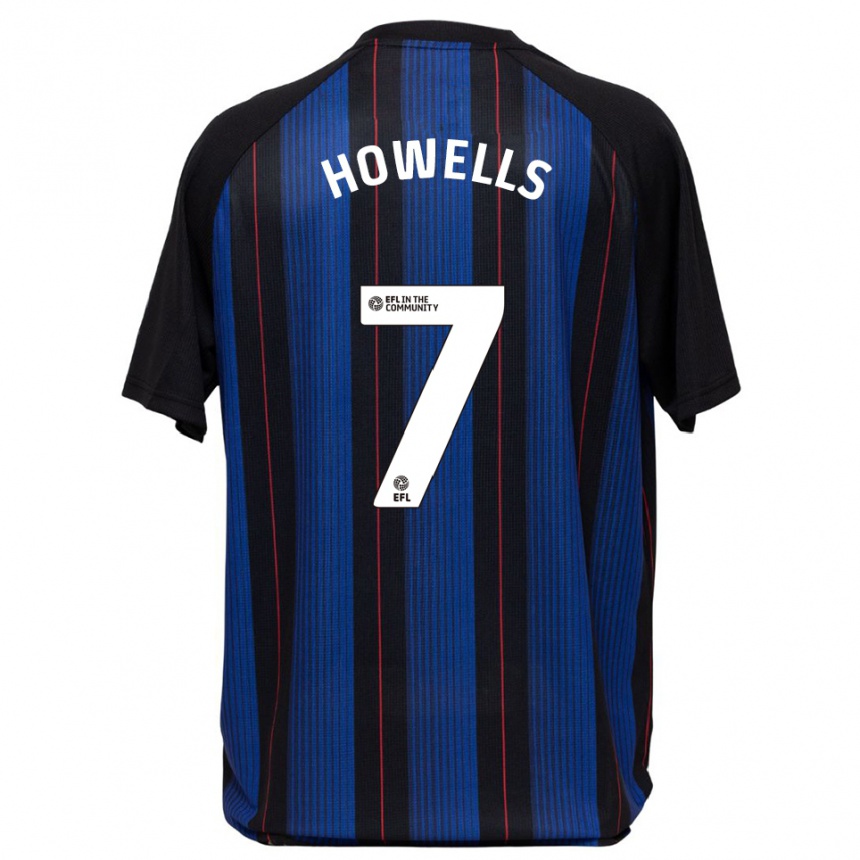 ילדים כדורגל מקס איסק האוולס #7 כחול שחור הרחק ג'רזי 2025/26