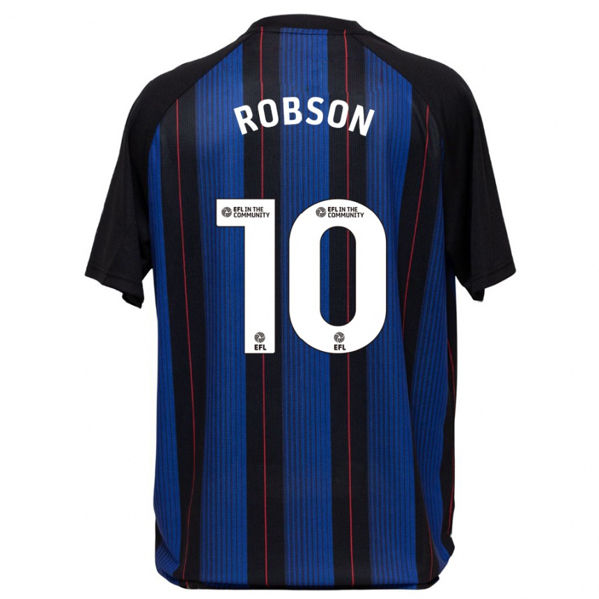 ילדים כדורגל לורן רובסון #10 כחול שחור הרחק ג'רזי 2025/26