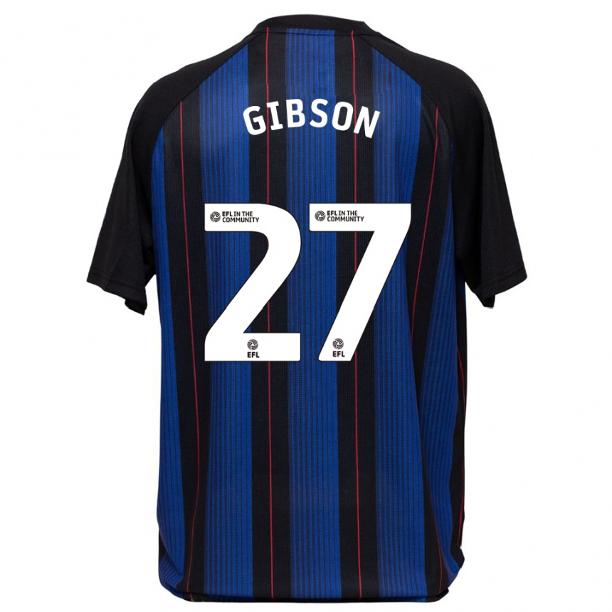 ילדים כדורגל ג׳ורג׳יה גיבסון #27 כחול שחור הרחק ג'רזי 2025/26