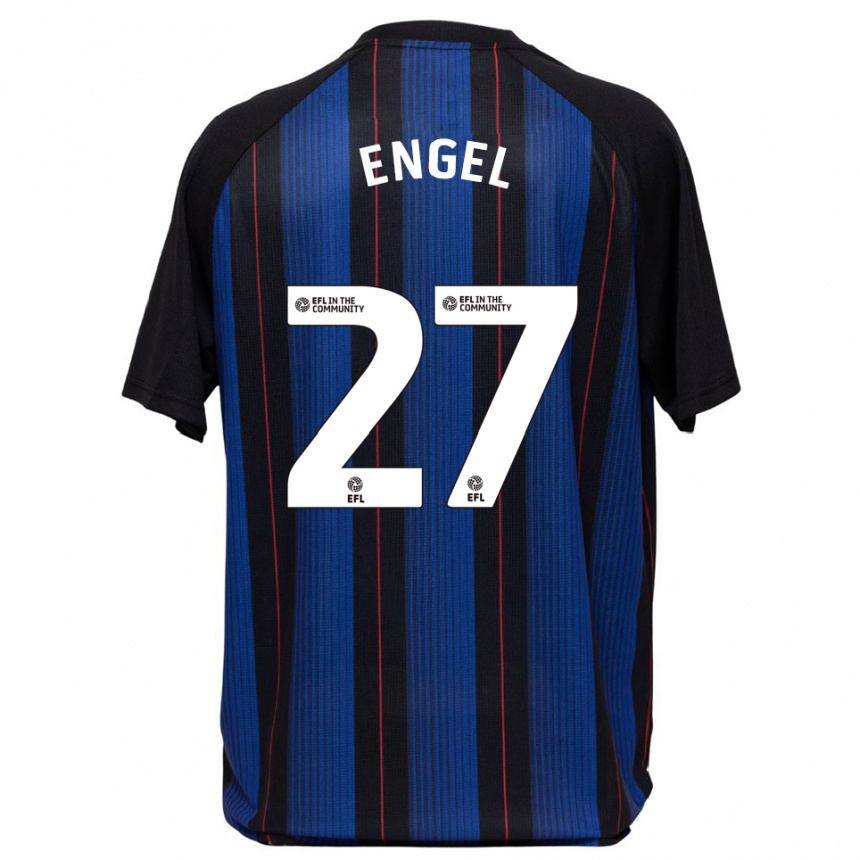 ילדים כדורגל לוקאס אנגל #27 כחול שחור הרחק ג'רזי 2025/26