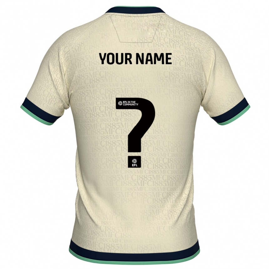 ילדים כדורגל השם שלך #0 שמפניה כחול נייבי הרחק ג'רזי 2025/26