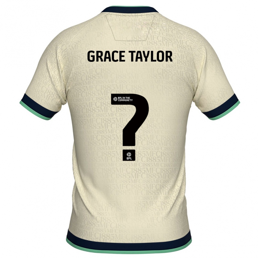 ילדים כדורגל Grace Taylor #0 שמפניה כחול נייבי הרחק ג'רזי 2025/26