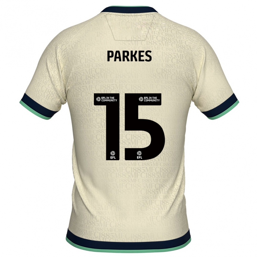 ילדים כדורגל Tristan Parkes #15 שמפניה כחול נייבי הרחק ג'רזי 2025/26