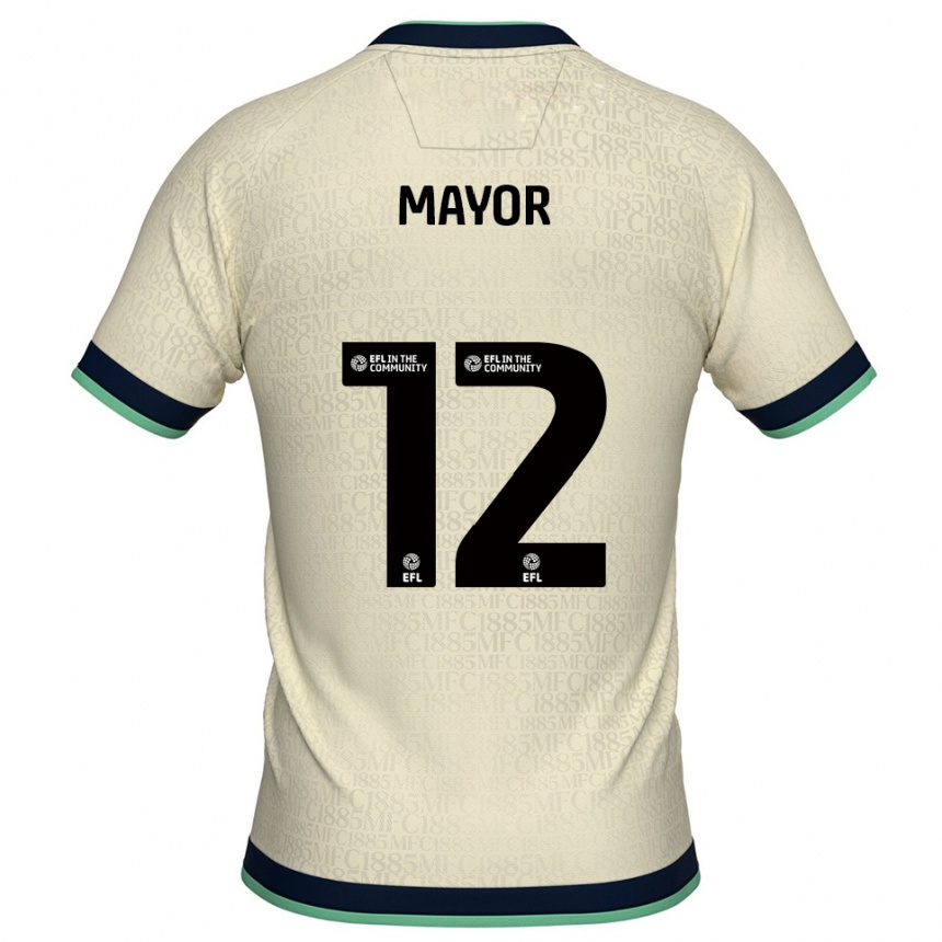 ילדים כדורגל אדם מאיור #12 שמפניה כחול נייבי הרחק ג'רזי 2025/26