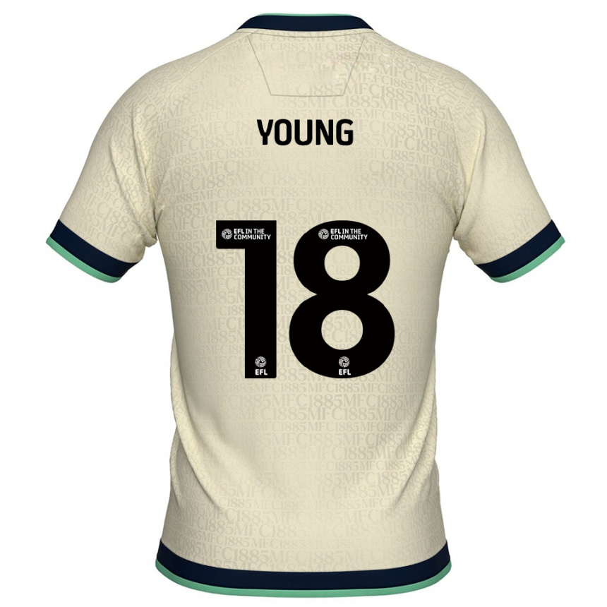 ילדים כדורגל Michelle Young #18 שמפניה כחול נייבי הרחק ג'רזי 2025/26