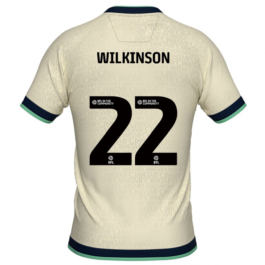 ילדים כדורגל Chloe Wilkinson #22 שמפניה כחול נייבי הרחק ג'רזי 2025/26