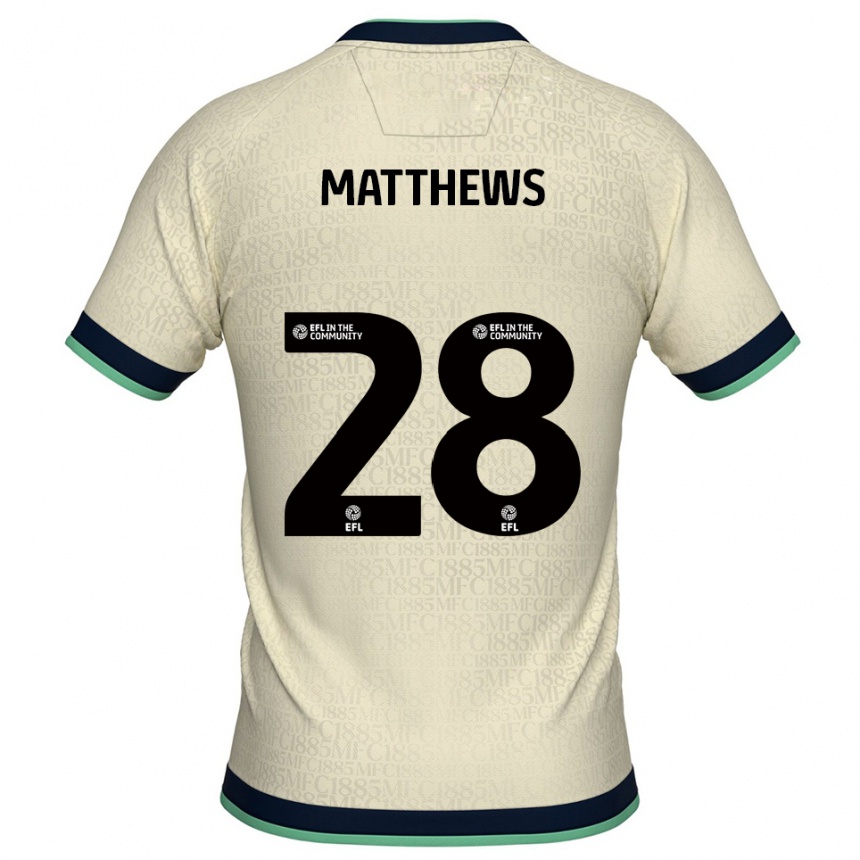 ילדים כדורגל אג'יי מתיוס #28 שמפניה כחול נייבי הרחק ג'רזי 2025/26