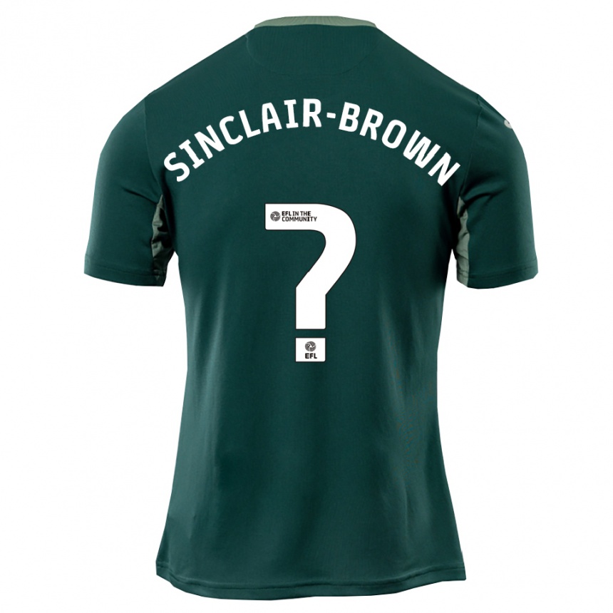 ילדים כדורגל Jeremiah Sinclair-Brown #0 ירוק לבן סגול הרחק ג'רזי 2025/26