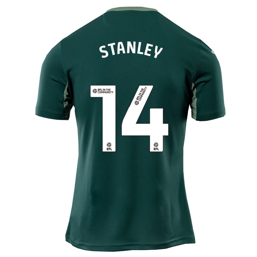 ילדים כדורגל Kathryn Stanley #14 ירוק לבן סגול הרחק ג'רזי 2025/26