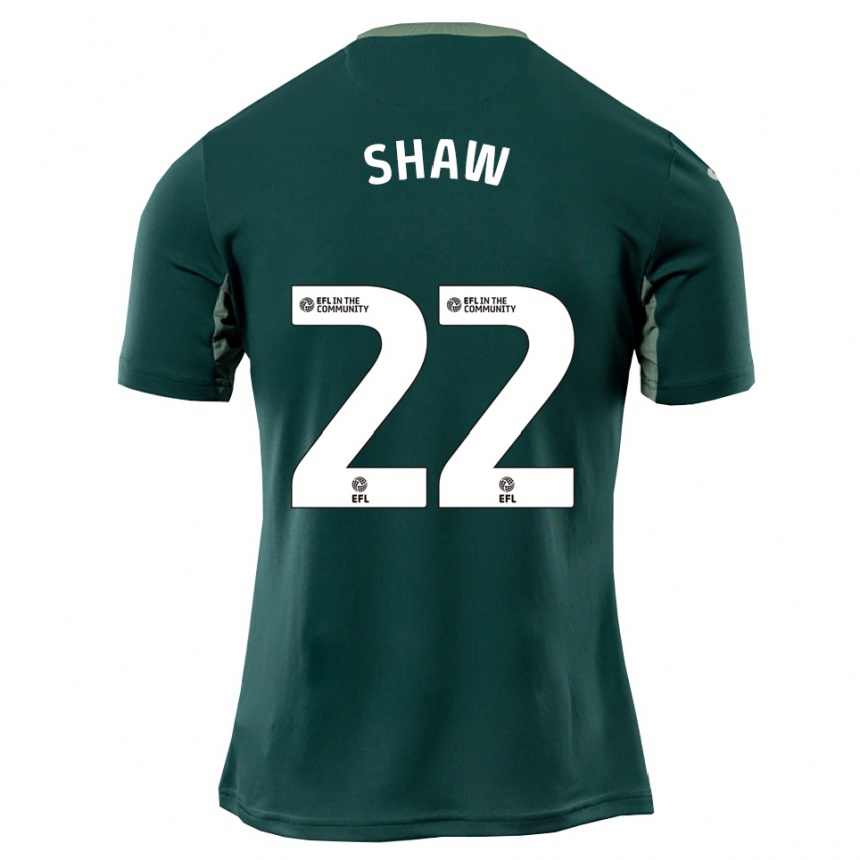 ילדים כדורגל Shannon Shaw #22 ירוק לבן סגול הרחק ג'רזי 2025/26