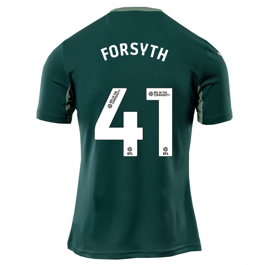 ילדים כדורגל Gabe Forsyth #41 ירוק לבן סגול הרחק ג'רזי 2025/26