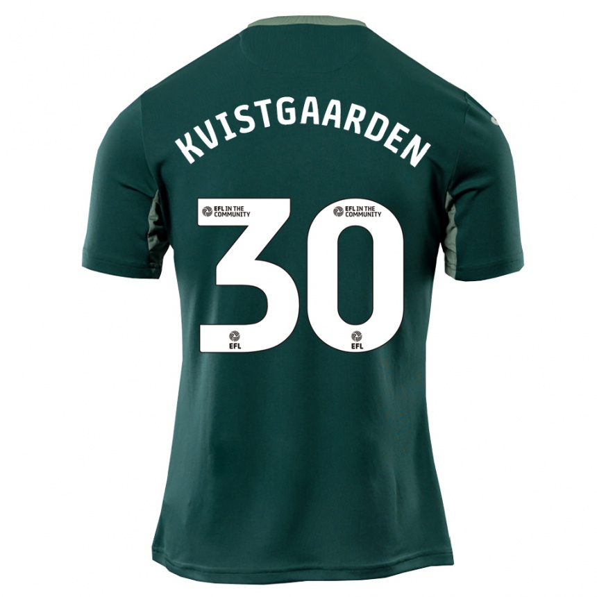 ילדים כדורגל מתיאס קוויסטגארדן #30 ירוק לבן סגול הרחק ג'רזי 2025/26