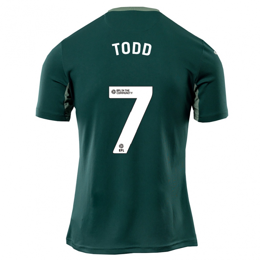 ילדים כדורגל Megan Todd #7 ירוק לבן סגול הרחק ג'רזי 2025/26