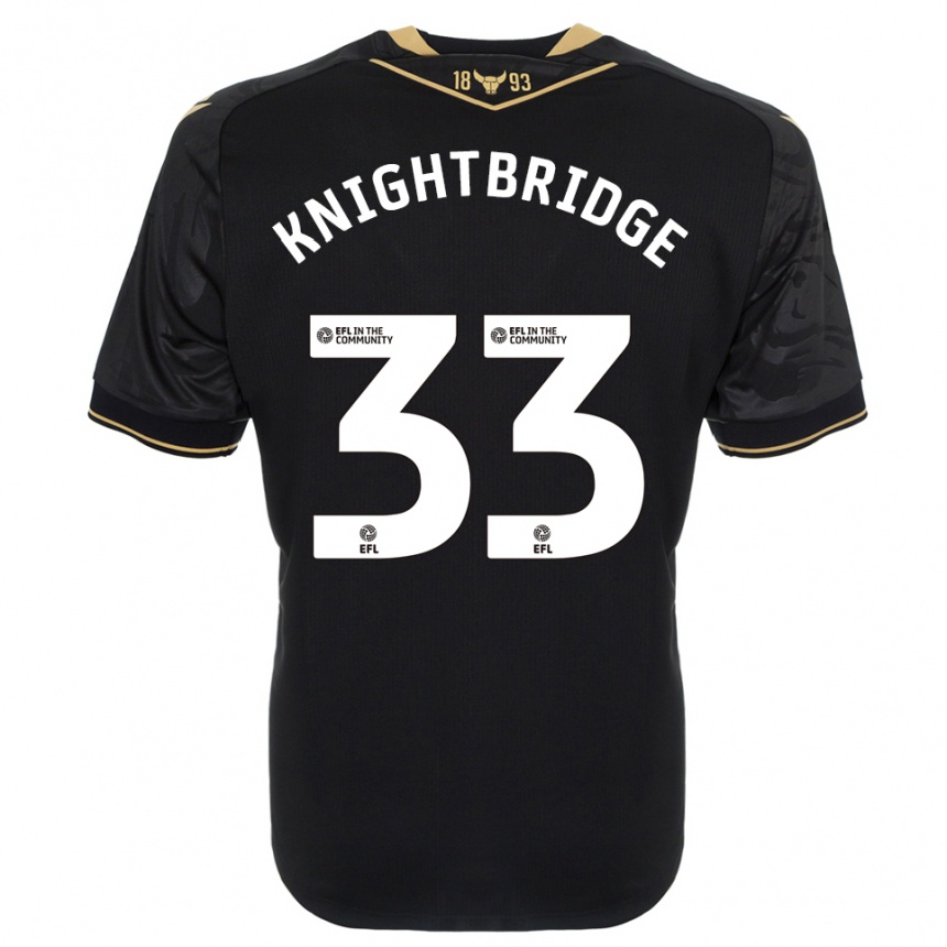 ילדים כדורגל ג'ייקוב כריסטופר נייטברידג' #33 שחור זהב הרחק ג'רזי 2025/26