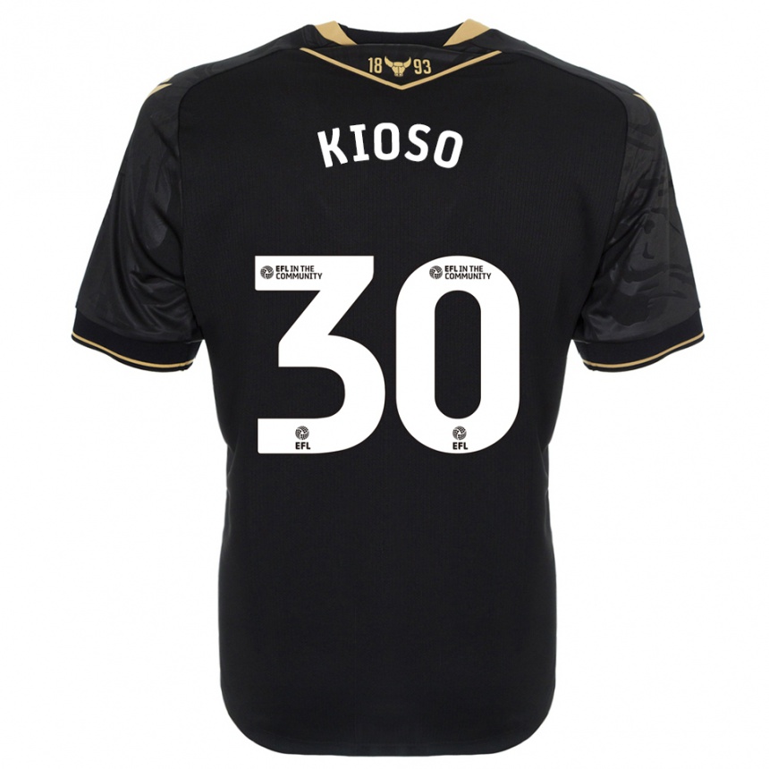 ילדים כדורגל פיטר קיוסו #30 שחור זהב הרחק ג'רזי 2025/26