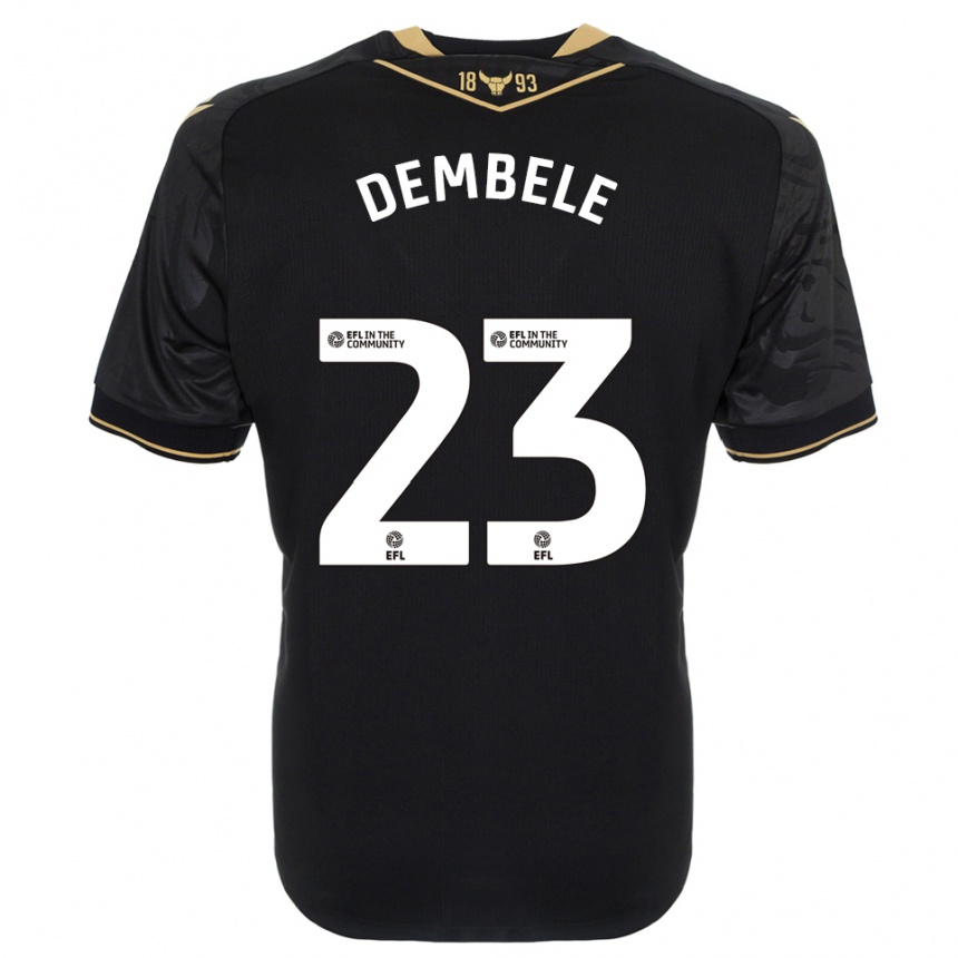 ילדים כדורגל סיריקי דמבלה #23 שחור זהב הרחק ג'רזי 2025/26