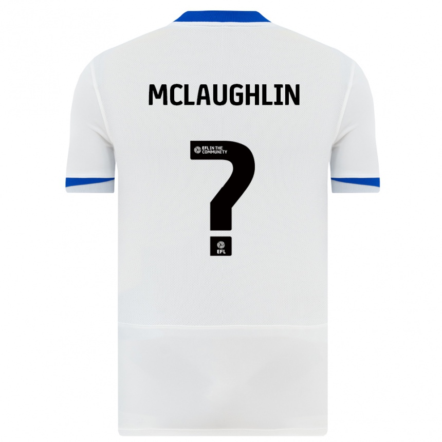 ילדים כדורגל Erin Mclaughlin #0 לבן שחור הרחק ג'רזי 2025/26 ילדים כדורגל Erin Mclaughlin #0 לבן שחור הרחק ג'רזי 2025/26