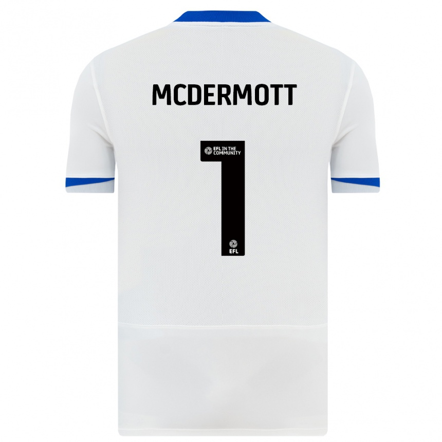 ילדים כדורגל קונאל מקדרמוט #1 לבן שחור הרחק ג'רזי 2025/26