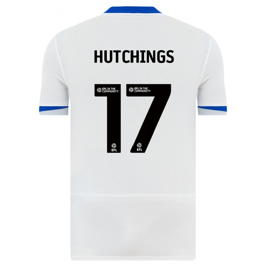 ילדים כדורגל Annie Hutchings #17 לבן שחור הרחק ג'רזי 2025/26
