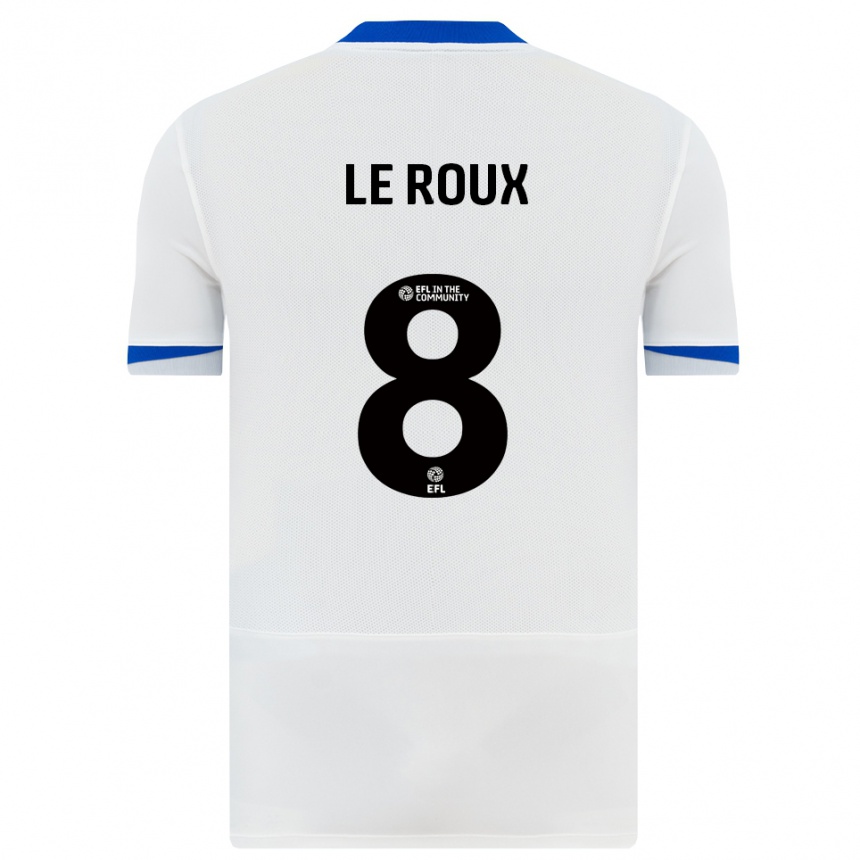 ילדים כדורגל לוק לה רו #8 לבן שחור הרחק ג'רזי 2025/26