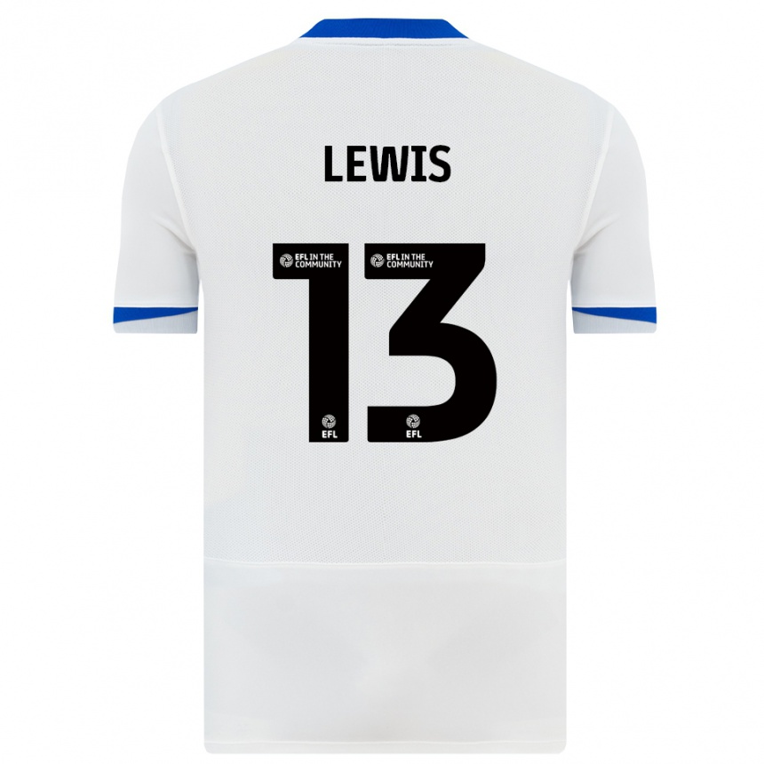 ילדים כדורגל Karl Lewis #13 לבן שחור הרחק ג'רזי 2025/26