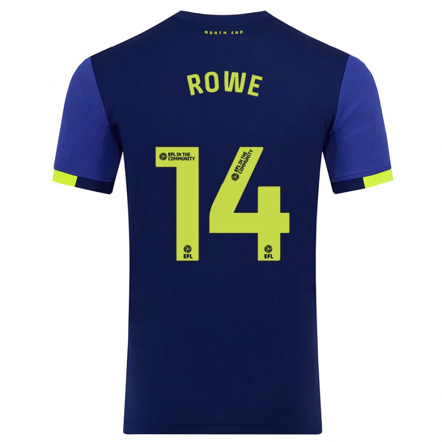 ילדים כדורגל Sasha Rowe #14 כחול נייבי צהוב הרחק ג'רזי 2025/26