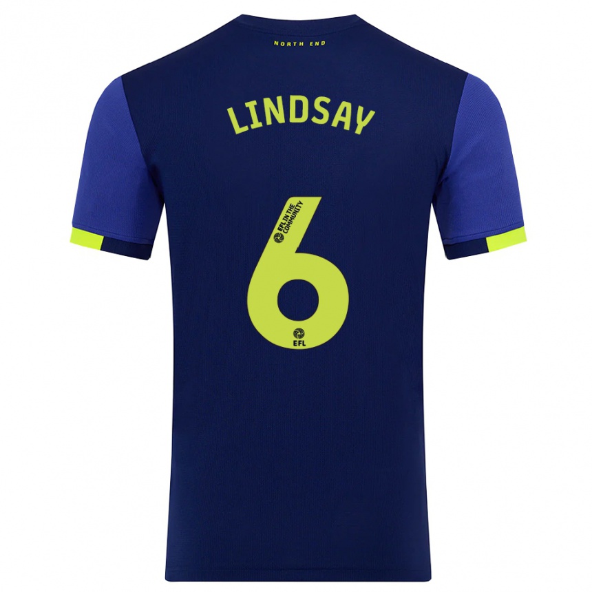 ילדים כדורגל ליאם לינדזי #6 כחול נייבי צהוב הרחק ג'רזי 2025/26 ילדים כדורגל ליאם לינדזי #6 כחול נייבי צהוב הרחק ג'רזי 2025/26