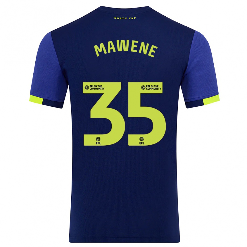 ילדים כדורגל Noah Mawene #35 כחול נייבי צהוב הרחק ג'רזי 2025/26 ילדים כדורגל Noah Mawene #35 כחול נייבי צהוב הרחק ג'רזי 2025/26