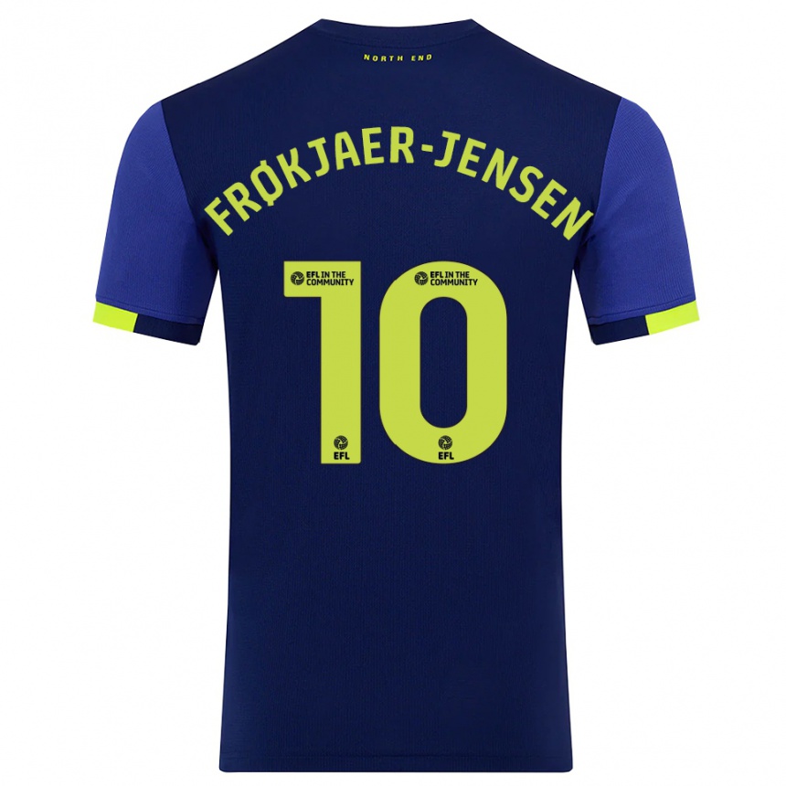ילדים כדורגל מאדס פרקיאר-ינסן #10 כחול נייבי צהוב הרחק ג'רזי 2025/26