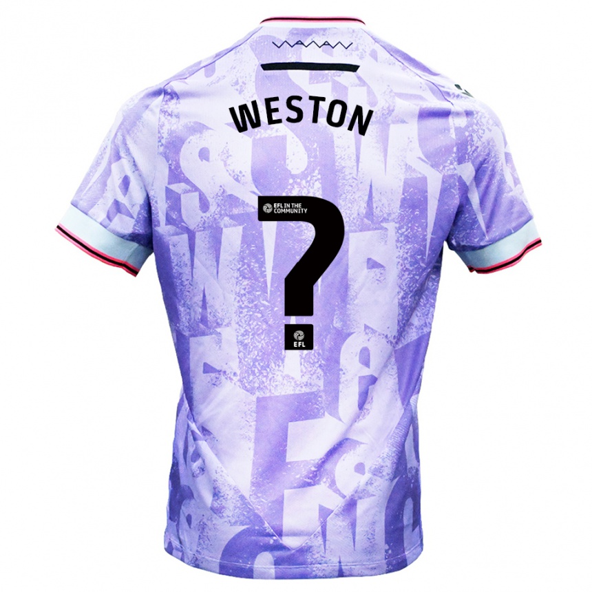 ילדים כדורגל Dom Weston #0 לילך לבן הרחק ג'רזי 2025/26