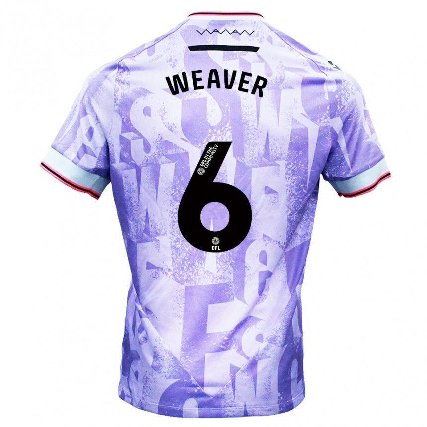 ילדים כדורגל ארני וויבר #6 לילך לבן הרחק ג'רזי 2025/26