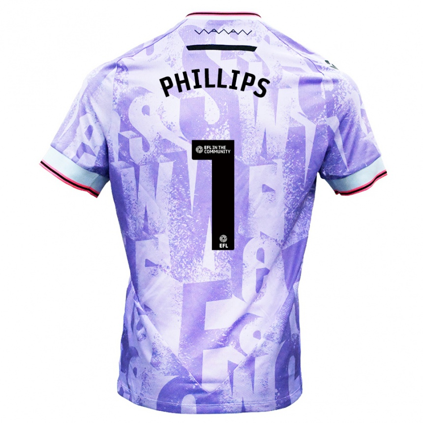 ילדים כדורגל ג'ק פיליפס #1 לילך לבן הרחק ג'רזי 2025/26