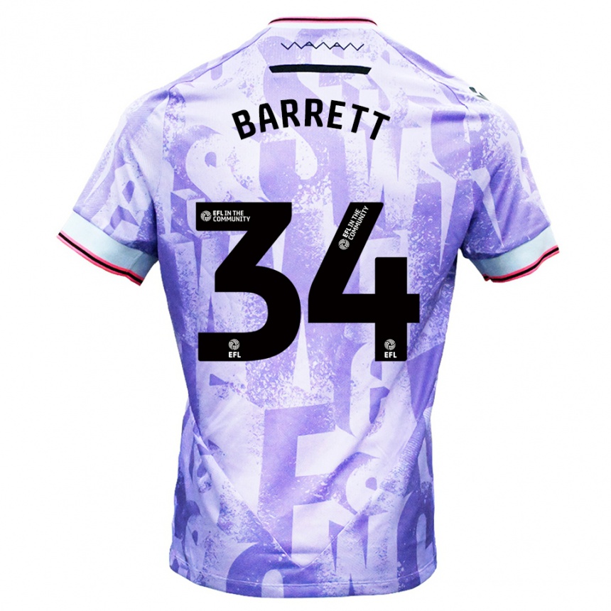 ילדים כדורגל קיליאן בארט #34 לילך לבן הרחק ג'רזי 2025/26