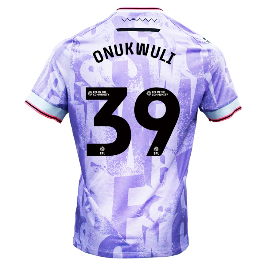 ילדים כדורגל Favour Onukwuli #39 לילך לבן הרחק ג'רזי 2025/26