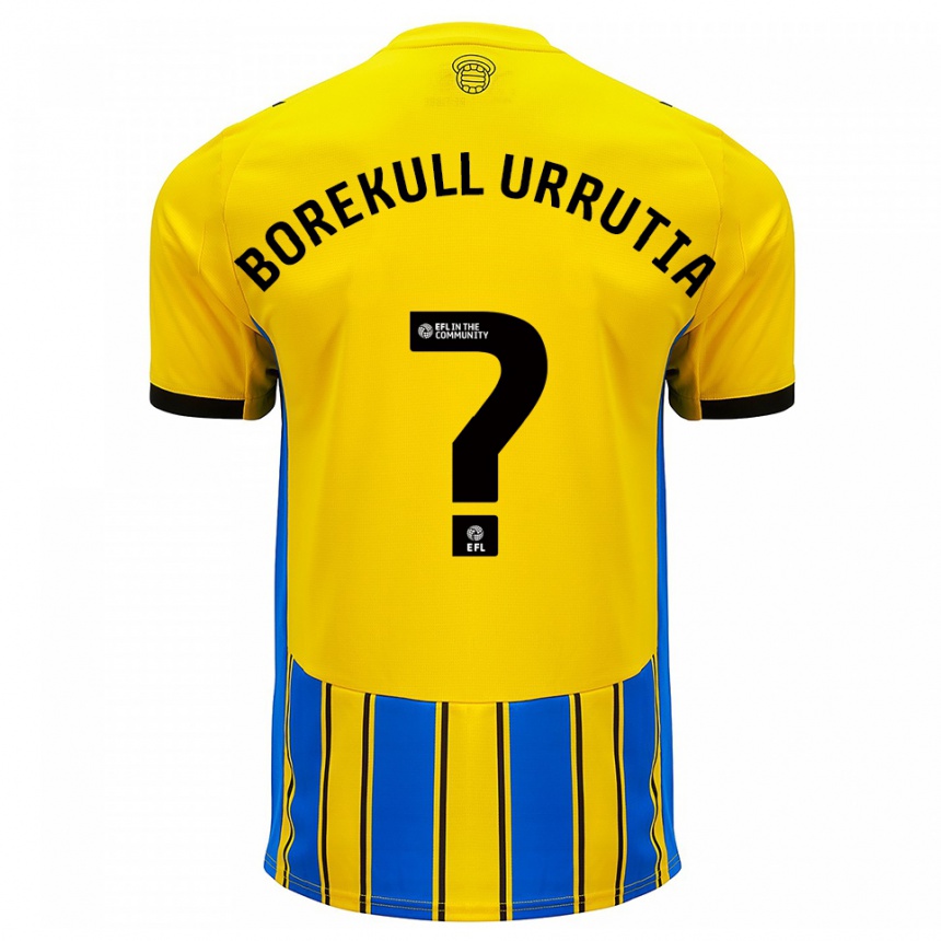 ילדים כדורגל Joaquin Borekull Urrutia #0 כחול צהוב הרחק ג'רזי 2025/26