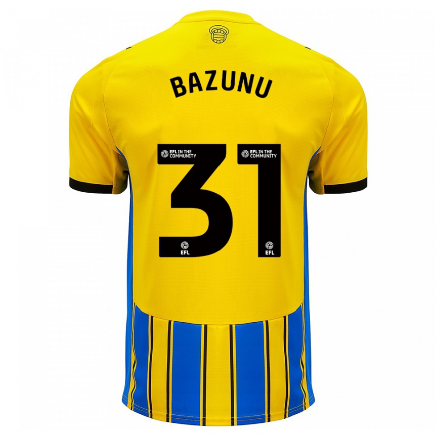 ילדים כדורגל גווין בזונו #31 כחול צהוב הרחק ג'רזי 2025/26