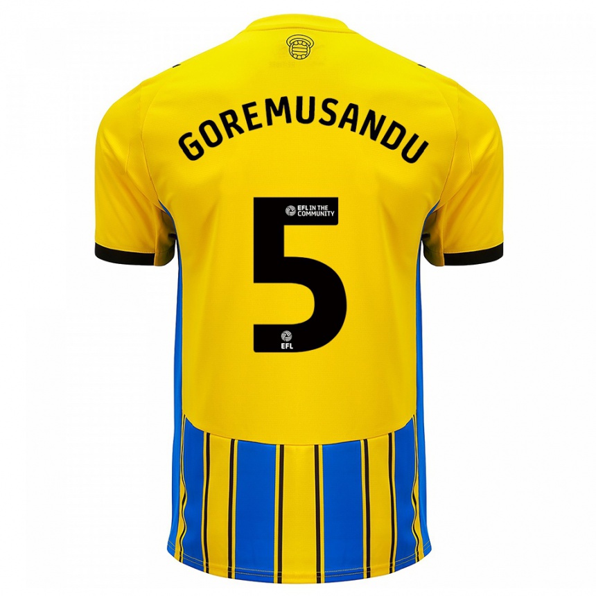 ילדים כדורגל Tino Goremusandu #5 כחול צהוב הרחק ג'רזי 2025/26