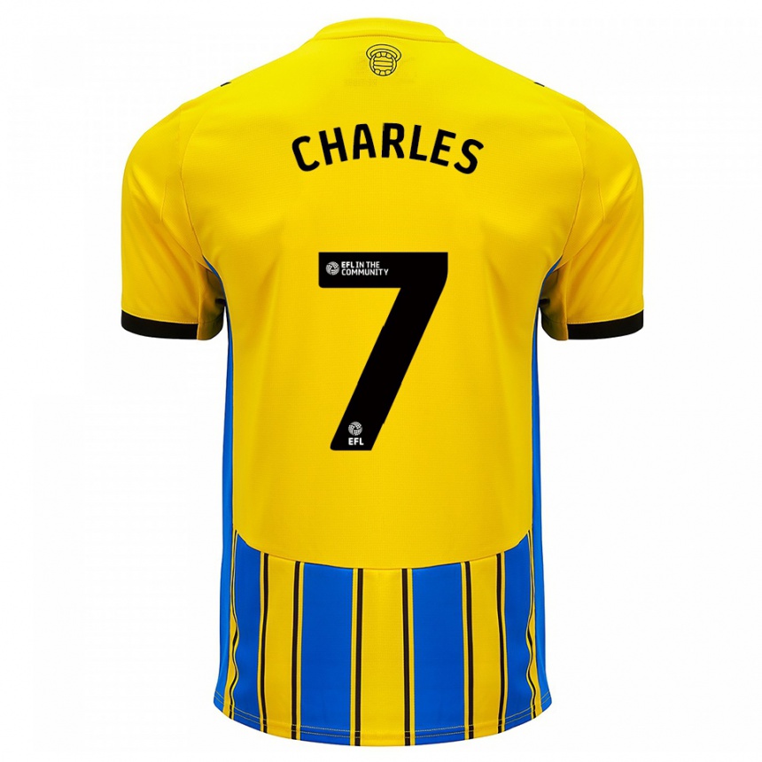 ילדים כדורגל ברנדון צ'ארלס #7 כחול צהוב הרחק ג'רזי 2025/26