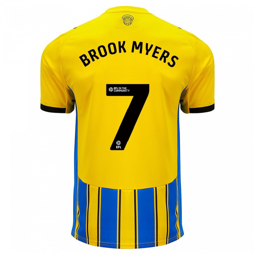 ילדים כדורגל Brook Myers #7 כחול צהוב הרחק ג'רזי 2025/26