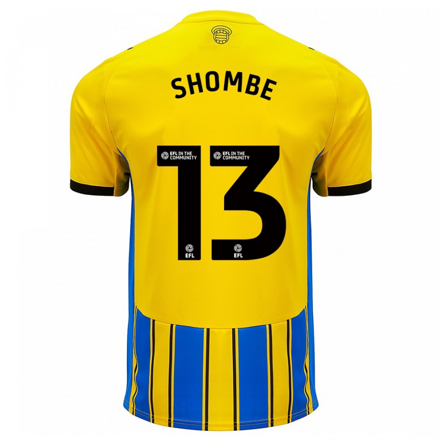 ילדים כדורגל Khiani Shombe #13 כחול צהוב הרחק ג'רזי 2025/26