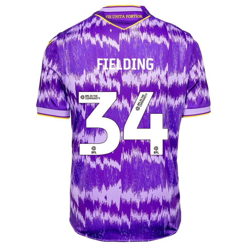 ילדים כדורגל פרנק פילדינג #34 סגול צהוב הרחק ג'רזי 2025/26